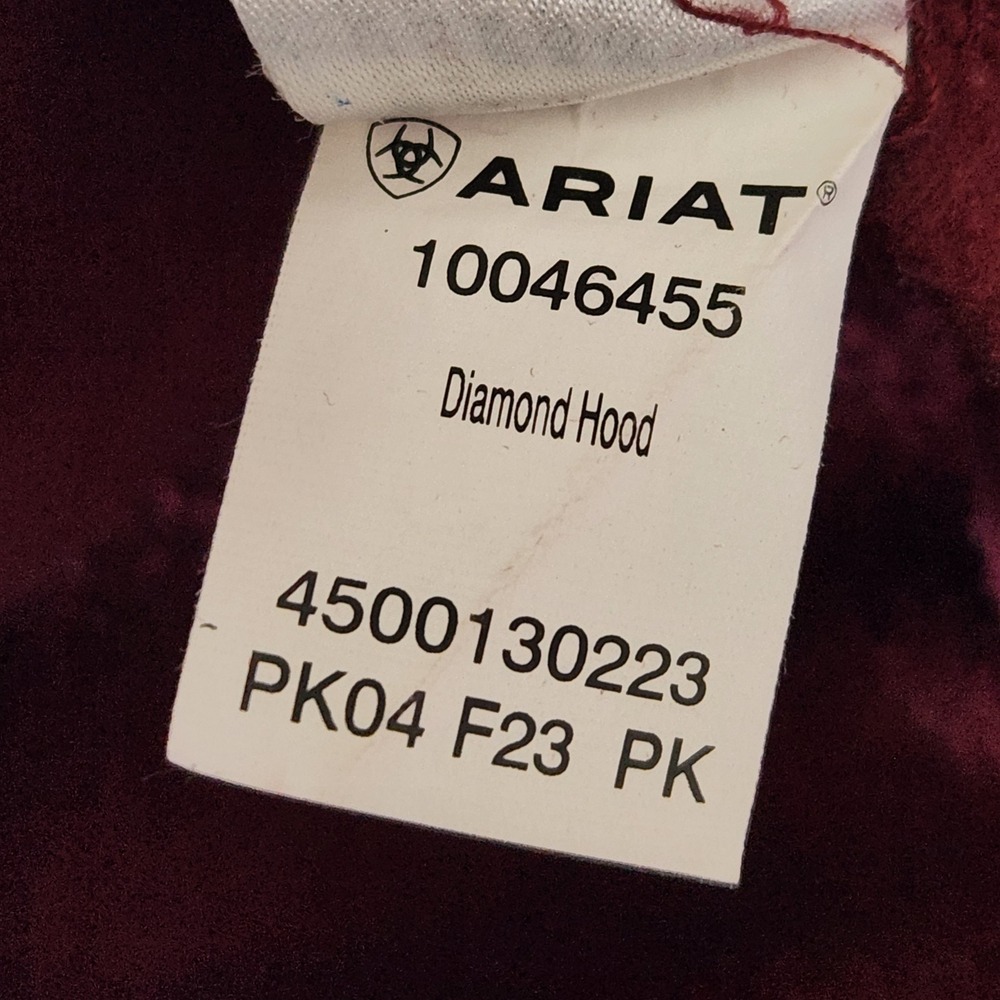Ariat Diamond Hoodie Womens Medium Burgundy Aztec Graphic Pullover Sweatshirt - Picture 6 of 10